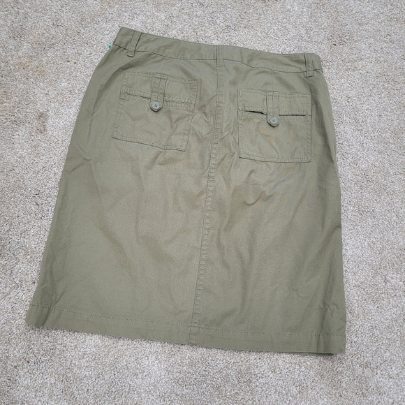NWT Tommy Hilfiger Womens Green Cotton Skirt Size 6 - Picture 7 of 7
